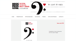 Desktop Screenshot of festivalhocuspocus.com